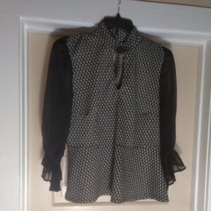 Chic Black and White Blouse